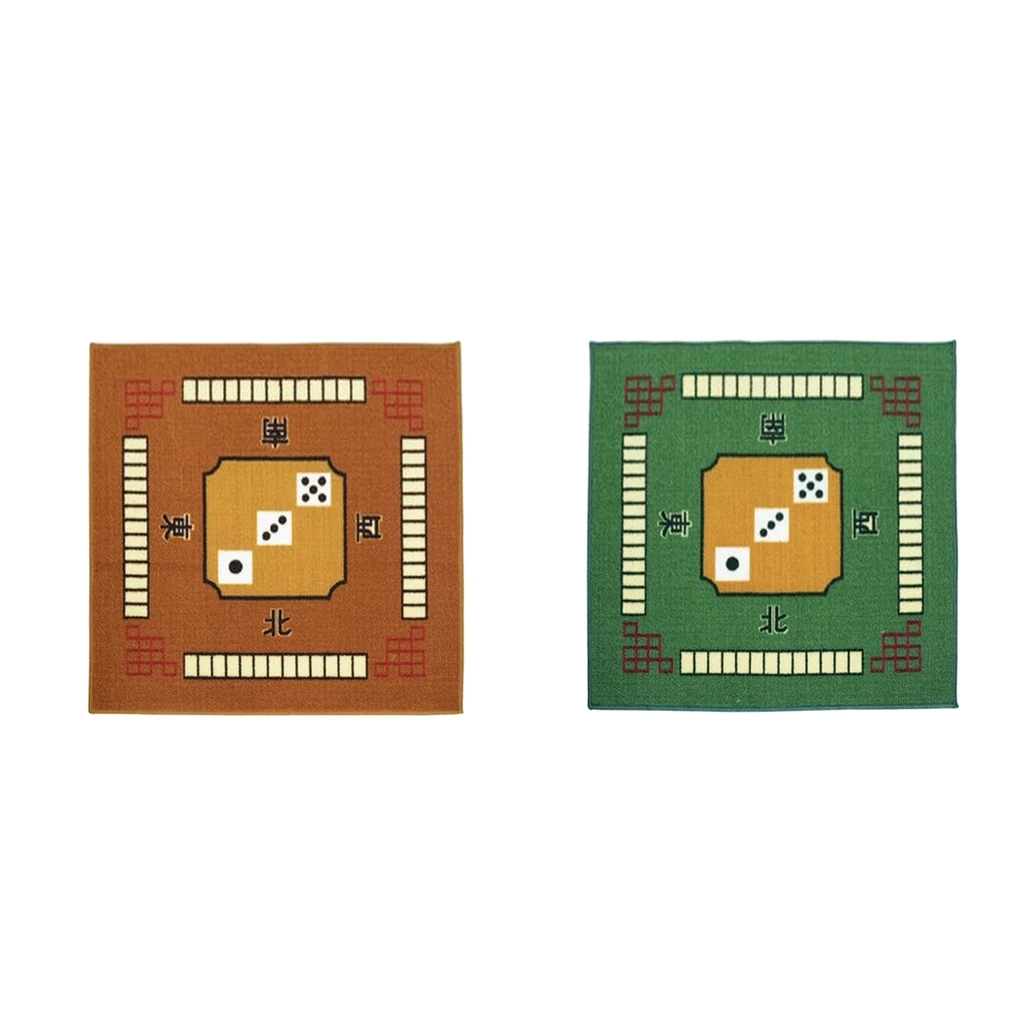 2x чехол для профессионального игрового стола-для Маджонга, карточный квадрат 79x79 см/31x31 дюймов-коричневый и зеленый
