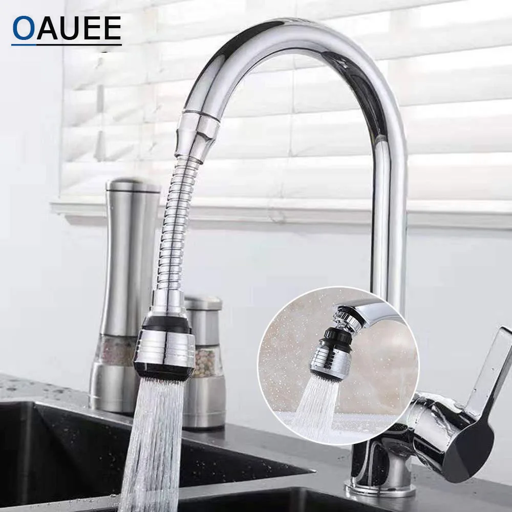Grifo aireador de cocina giratorio de 360 grados, pulverizador de doble modo ajustable, difusor de filtro, ahorro de agua, Conector de boquilla para grifo
