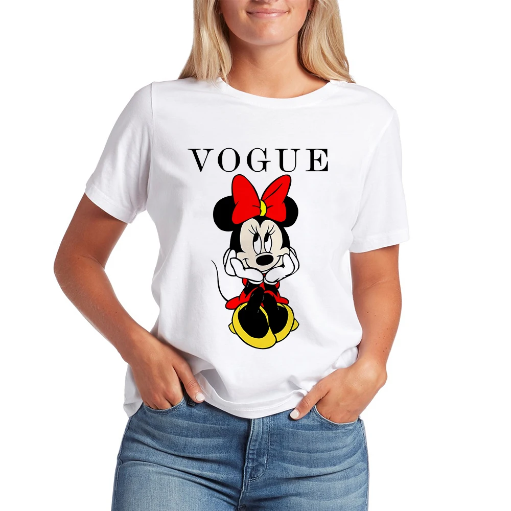 Women Kawaii Fashion Ropa Mujer Hipster Casual Harajuku T-shirt Cheap Mickey Print T Shirts Vogue Tshirt Graphic Minnie Tshirt