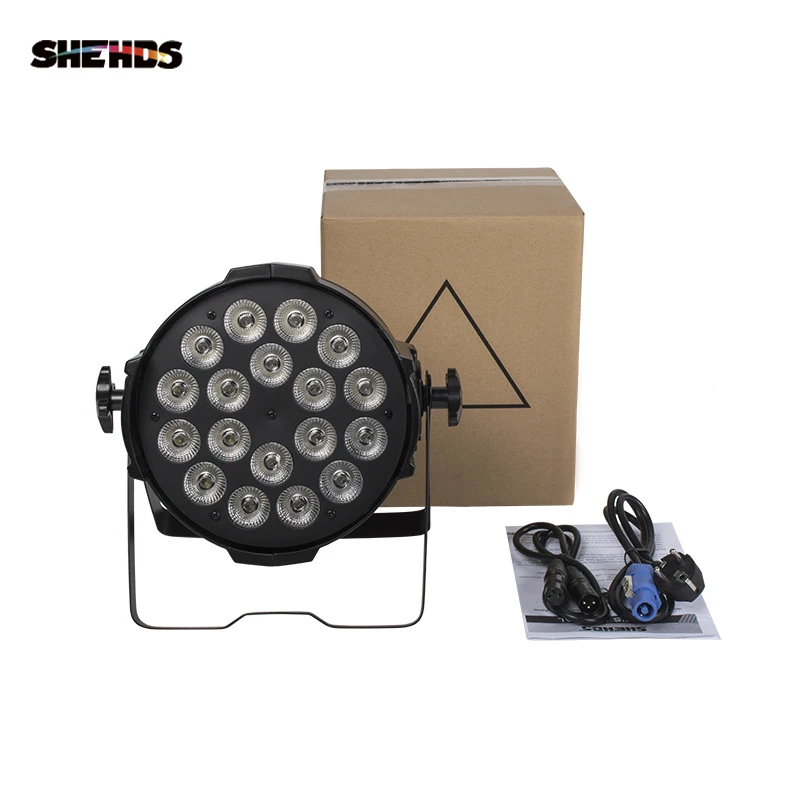 SHEHDS Aluminum Alloy LED Par 18x18 6in1 RGBWA+UV Lighting In Alluminio DMX 512 Stage Light Impermeable IP20 Dj Illuminazione led light led stage light mini led stage light dmx controller