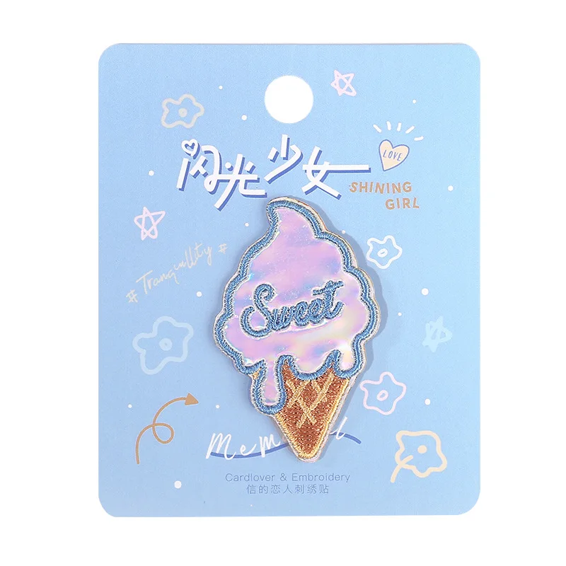 Flash Girl Series Cute Stickers Diary Stationary Flakes Embroidery applique DIY Decorative Stickers