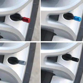 

4pcs Auto Car Tire Valve Cap Bolt-in Aluminum Car Auto Tubeless Wheel Tire Valve Stems With Dust Caps aluminum alloy Material
