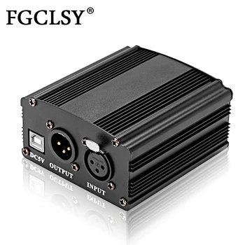 

FGCLSY Bm 800 Microphone 48V Phantom Power Supply with Adapter XLR Audio Cable for Condenser Micro Microphone