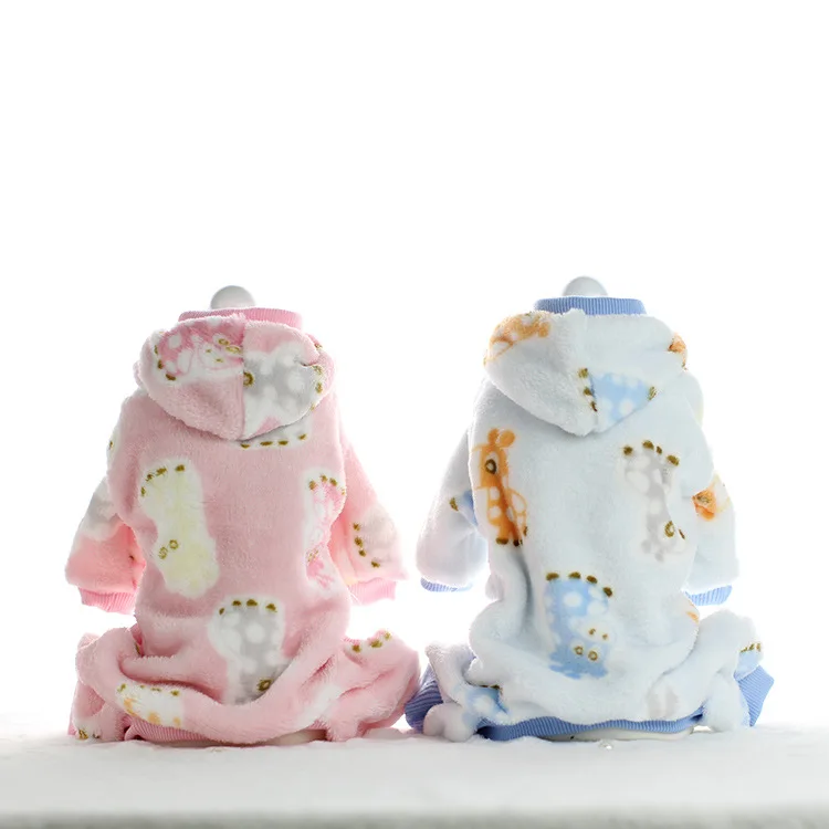 

Pajamas for Pets Autumn and Winter Four Legs Blue Pink Colors Xs-xl Size Pajamas for Pet Dog Warm Padded Clothing for Winter Dog