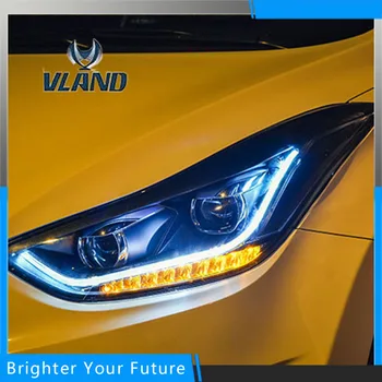 

Car Styling for Hyundai Elantra 2013-2016 Headlights Lamp Assembly Elantra Front Lights LED Headlight Modify Custom