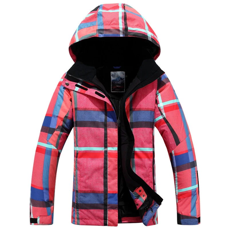 GSOU Лыжная куртка зимняя женская водонепроницаемая ветрозащитная дышащая для