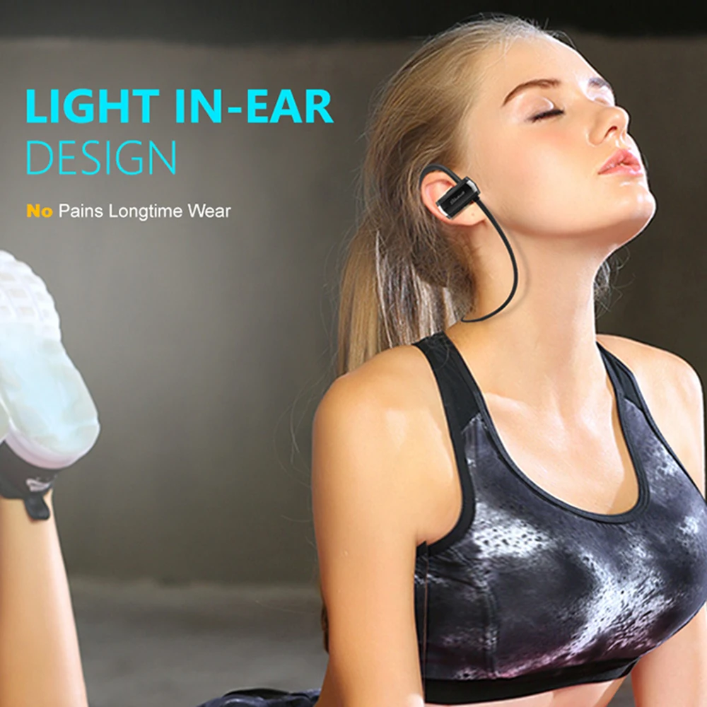 Bluetooth-гарнитура, стерео наушники-вкладыши, Беспроводные спортивные задние наушники с шумоподавлением, Нано покрытие, водонепроницаемые
