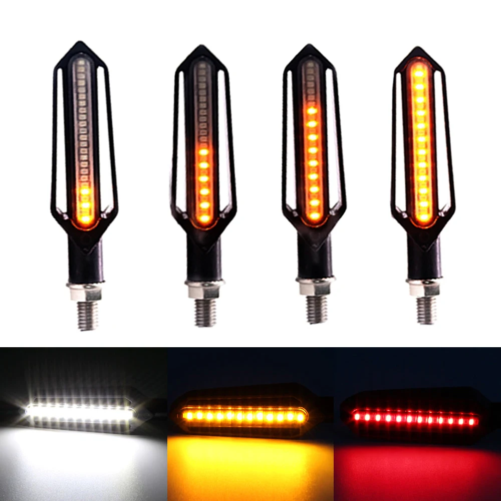 

Universal Motorcycle LED Turn Signal Light Indicators Amber Blinker Flasher FOR burgman 650 honda cbf vfr 800 cb 500 transalp