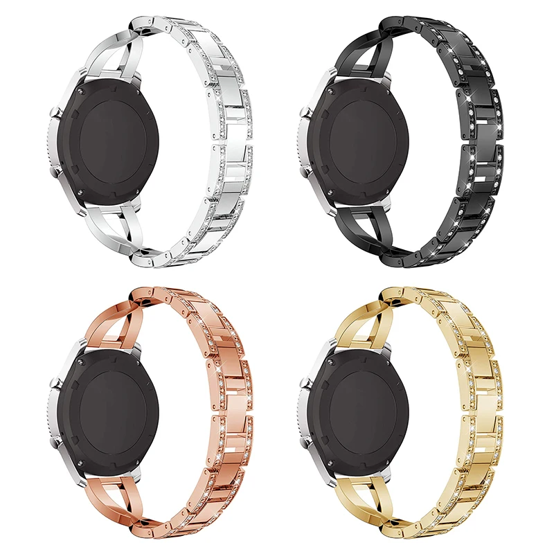 22 мм Кристалл Bling металлический ремешок часы для samsung gear S3 Frontier @