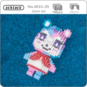 

SC 4010-25 Game Animal Crossing Bear Judy Pet 3D Model 700pcs DIY Mini Diamond Blocks Bricks Building Toy for Children no Box