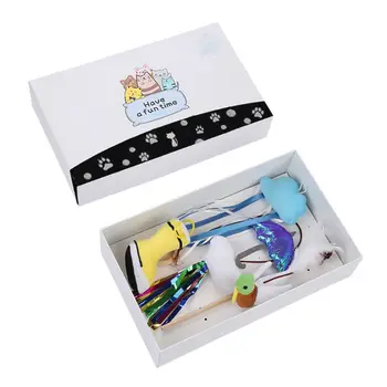 

5pcs/set Cat Toy Kitten Stick Rainy Season Series Funny Interactive Playing Toys