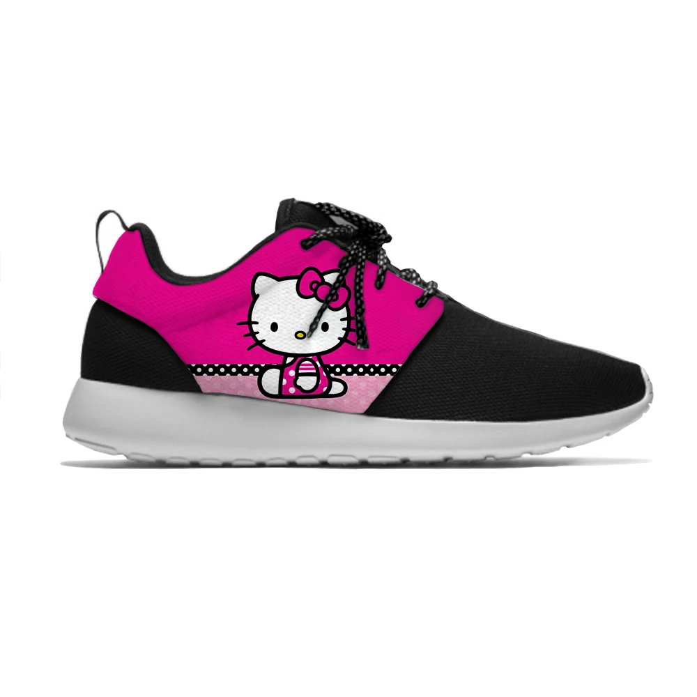 Kitty/; милая сетчатая обувь с героями мультфильмов; Легкие дышащие спортивные кроссовки для бега; подарок для мальчиков и девочек
