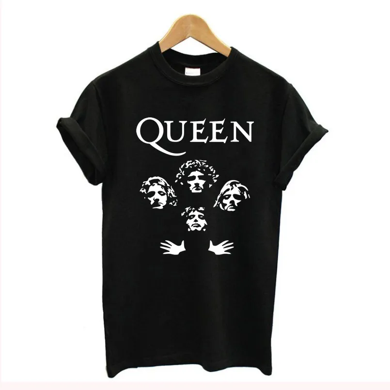 Футболка женская с принтом рок-группы Queen черный топ в стиле 90-х графическим