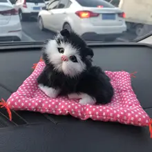 

Simulation Cute Cat Kitten Sound Plush Doll Toy with Sleeping Mat Home Decor