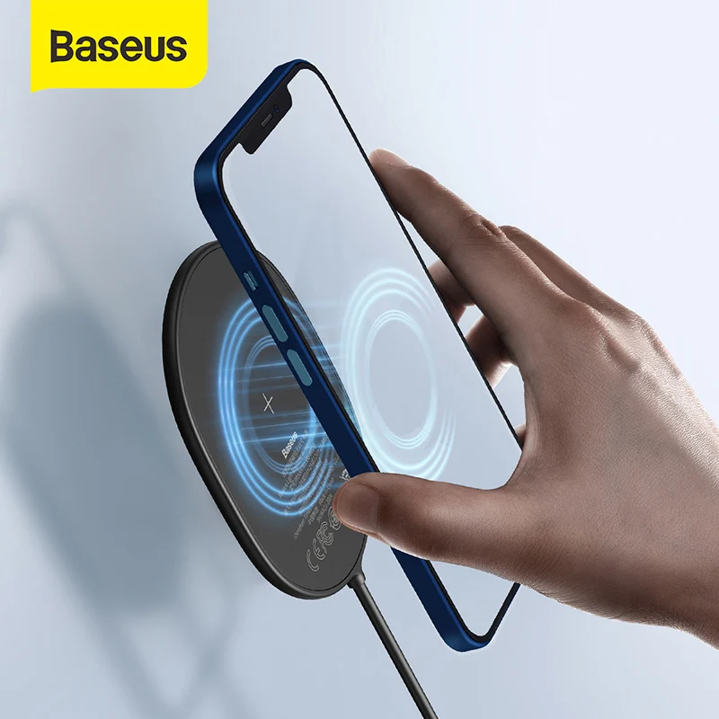 Baseus Magnetic Wireless Charger For iPhone 12 Pro Max Portable Light Charger For iPhone 12 Mini Ultra Thin Charger Fast