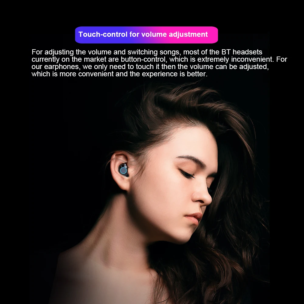Bluetooth наушники BT5.0 стерео наушники TWS беспроводные наушники HIFI Звук наушники спортивные водонепроницаемые с зарядным устройством 3000 мАч