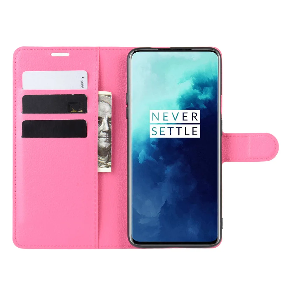 Чехол для Oneplus One Plus 7T Pro, роскошный флип-чехол из искусственной кожи с текстурой личи, кожаный чехол-бумажник для Oneplus7T Pro mlaren Edition, чехол-подставка для телефона