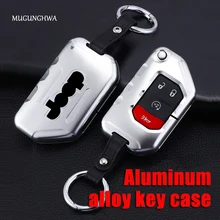 Aluminum alloy key protection case for Jeep Wrangler key set Gladiator key metal protective cover key chain set Aluminum alloy key protection case for Jeep Wrangler key set Gladiator key metal protective cover key chain set