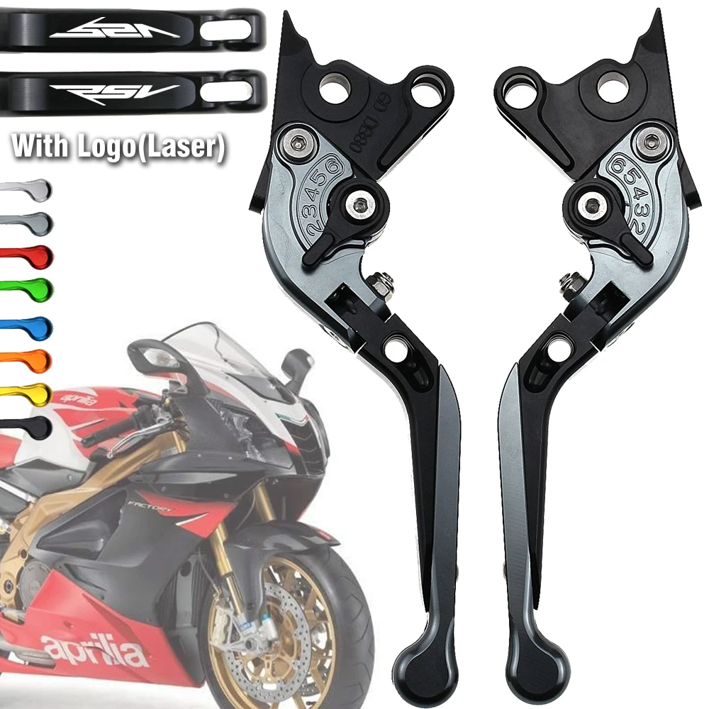 

Motorcycle Folding Extendable CNC Moto Adjustable Clutch Brake Levers for Apulia RSV MILLE / R 1999-2003 2000 2001 2002 2003