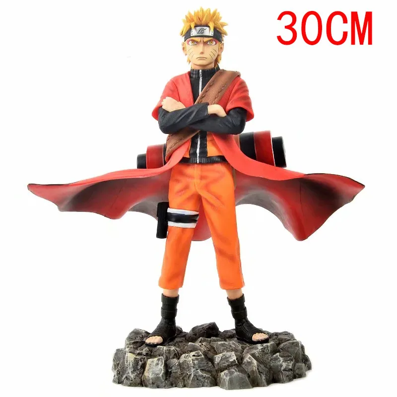 

30cm Naruto Shippuden Figure GK Uzumaki Naruto Sennin Mode with Shima Fukasaku PVC Statue Figure Collectible Model Toy