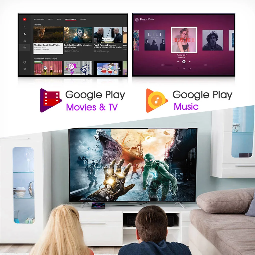 Android 9,0 H96 MAX Smart tv Box RK3318 4 Гб ОЗУ 64 Гб ПЗУ 32G 4K WiFi медиаплеер Google Voice 2G16G телеприставка