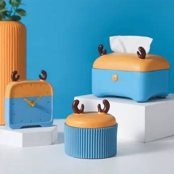 

Cartoon Resin tissue box cover home table decoration square napkin sheet paper box holder Storage Baby Wipes Paper Storage Box