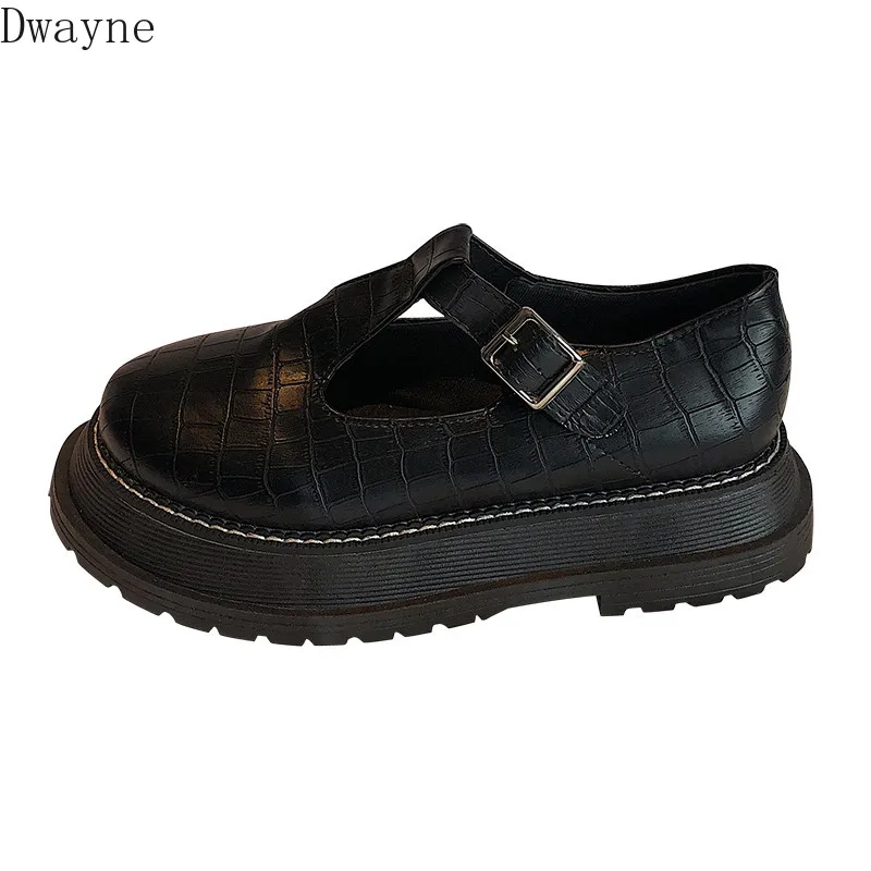 

Small leather shoes female British wind 2019 summer new Mori girl Japanese wild black retro Mary Jane shoes word buckle