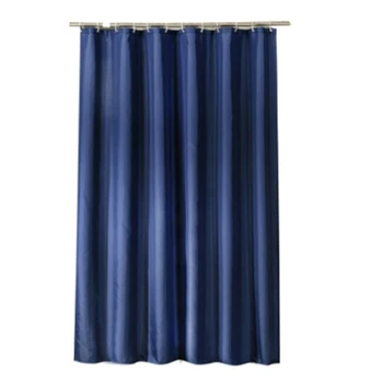 

Dark Blue Thick Polyester Fabric Plain Shower Curtain Home Hotel Bathroom Waterproof Shower Curtain Partition Curtain 180 x 200c