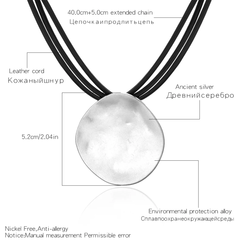Большой круглый кулон колье ожерелье 3 Многослойные веревки цепи модное ожерелье s для женщин Bijoux Ювелирные изделия Подарки Горячее предложение
