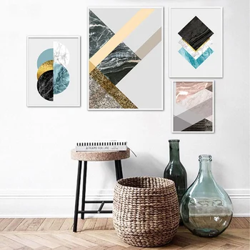 

Nordic Abstract Marble Picture Wall Art Minimalist Poster and Prints Living Room Corridor Pop Art Painting Canvas Decorativos