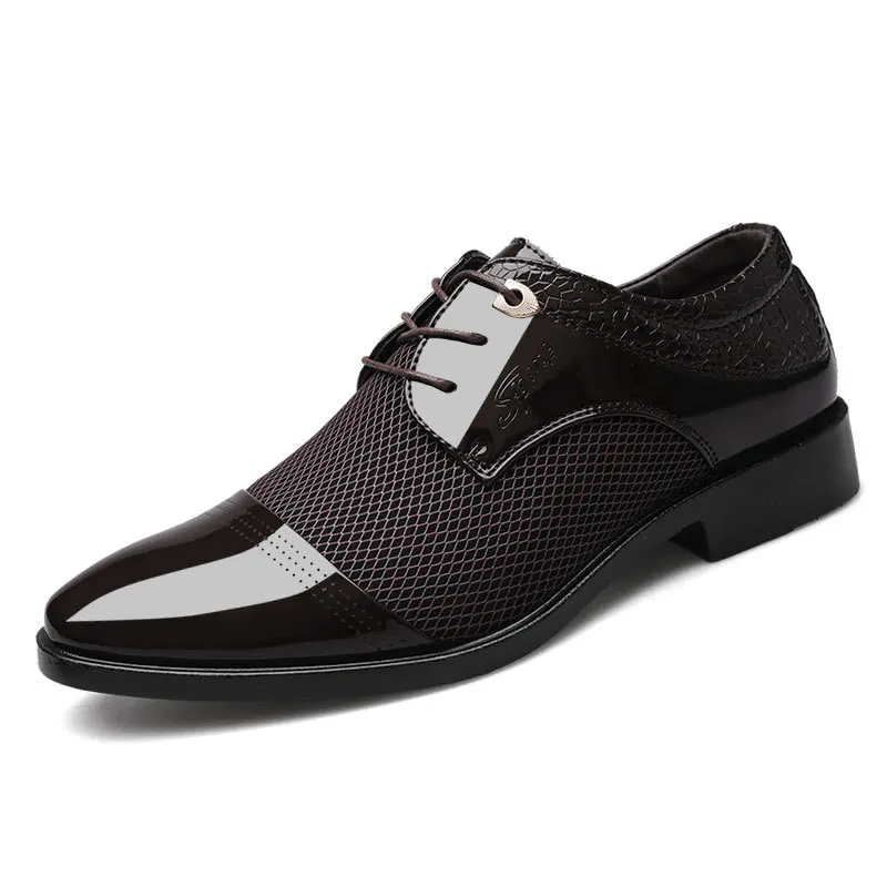 Men Formal Slip On Shoes Pu Leather Flat Shoes sapato social masculino Male Business ghj7