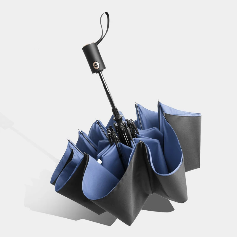 

Fully automatic double sun protection umbrella upf50+ folding umbrella dual-use men and women anti-UV sun umbrella black plastic