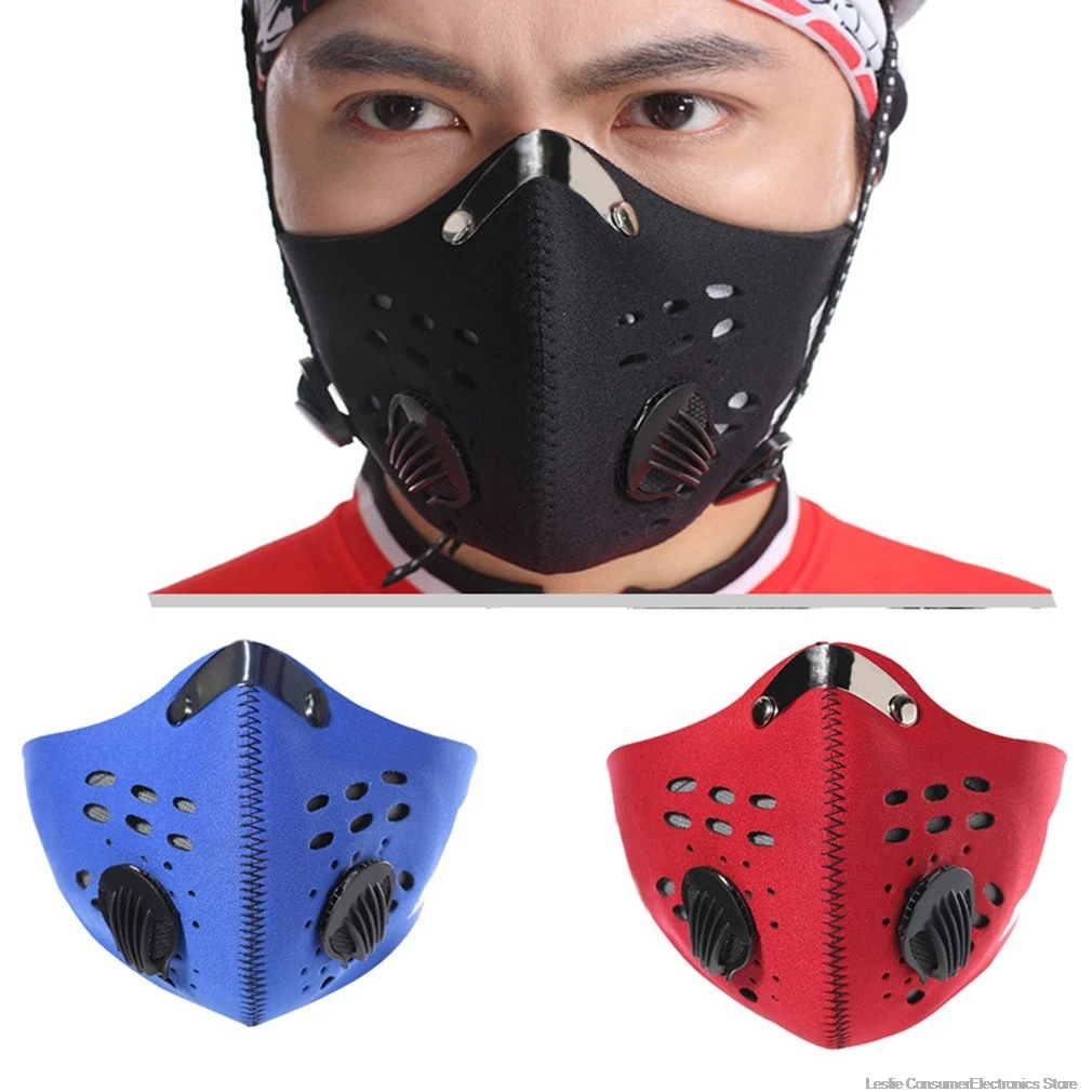 

Breathable Activated Carbon Cycling Mask Mountain Bike Road Bike Bicycle Half Face Mask Dustproof Cycling Running Sports Mask