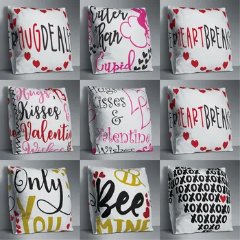 

Letter Vintage Double Side Print Cushion Cover Polyester Decorative for Sofa Seat Soft Throw Pillow Case Cover 45x45cm