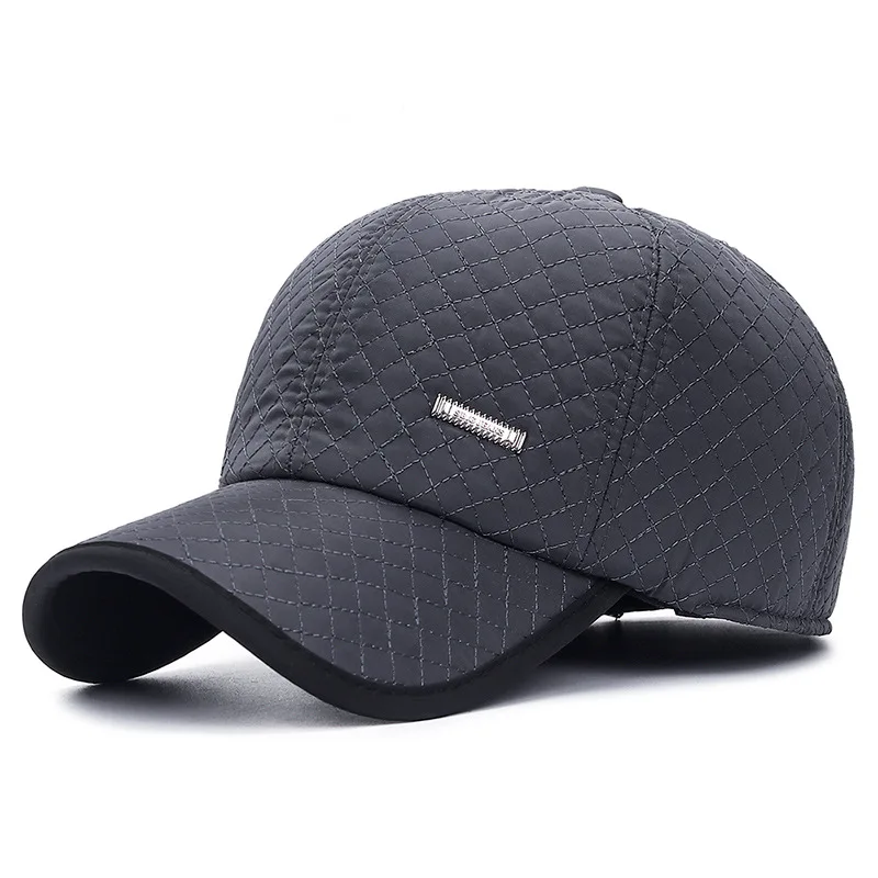 Новая зимняя уличная велосипедная бейсбольная кепка Папа Шапка теплые утолщенные хлопчатобумажные бейсболки защита ушей регулируемые кепки для мужчин