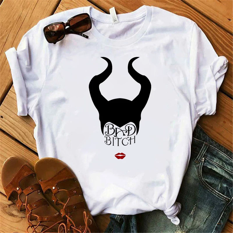 LUSLOS NEVER LET YOUR WINGS быть украденным у вас Maleficent футболка с буквенным принтом летние новые женские футболки Акварельная футболка