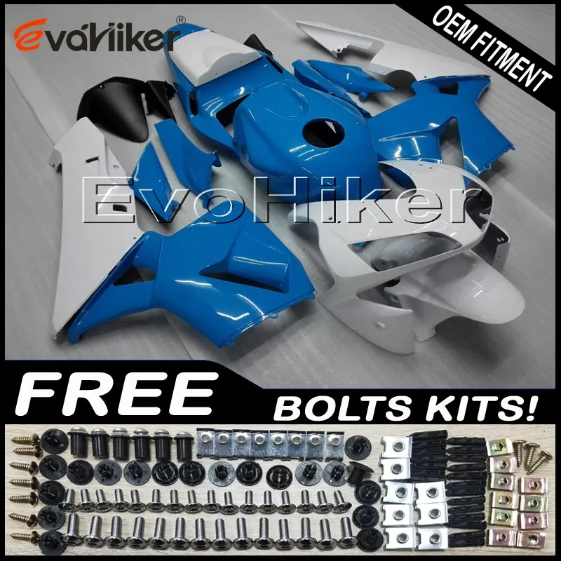 Заказной обтекатель мотоцикл кузов комплект для CBR600RR 2003-2004 F5 03 04 ABS мотоциклетные панели литьевая форма синий+ подарки - Цвет: A