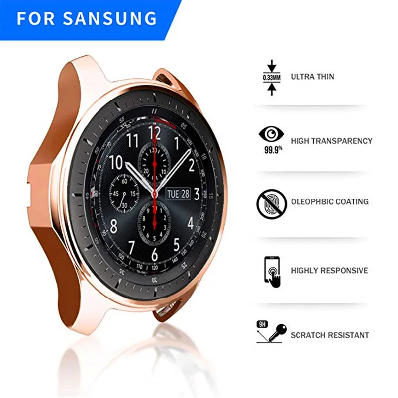 Чехол для часов samsung Galaxy watch 46 мм 42 мм/для gear S3 Ремешок Крышка покрытая все вокруг защитная рамка-аксессуар