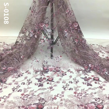 

French Lace Fabric With Sequence Sequin 2020 High Quality African Embroidery Lace Fabric Beautiful French Tulle Lace