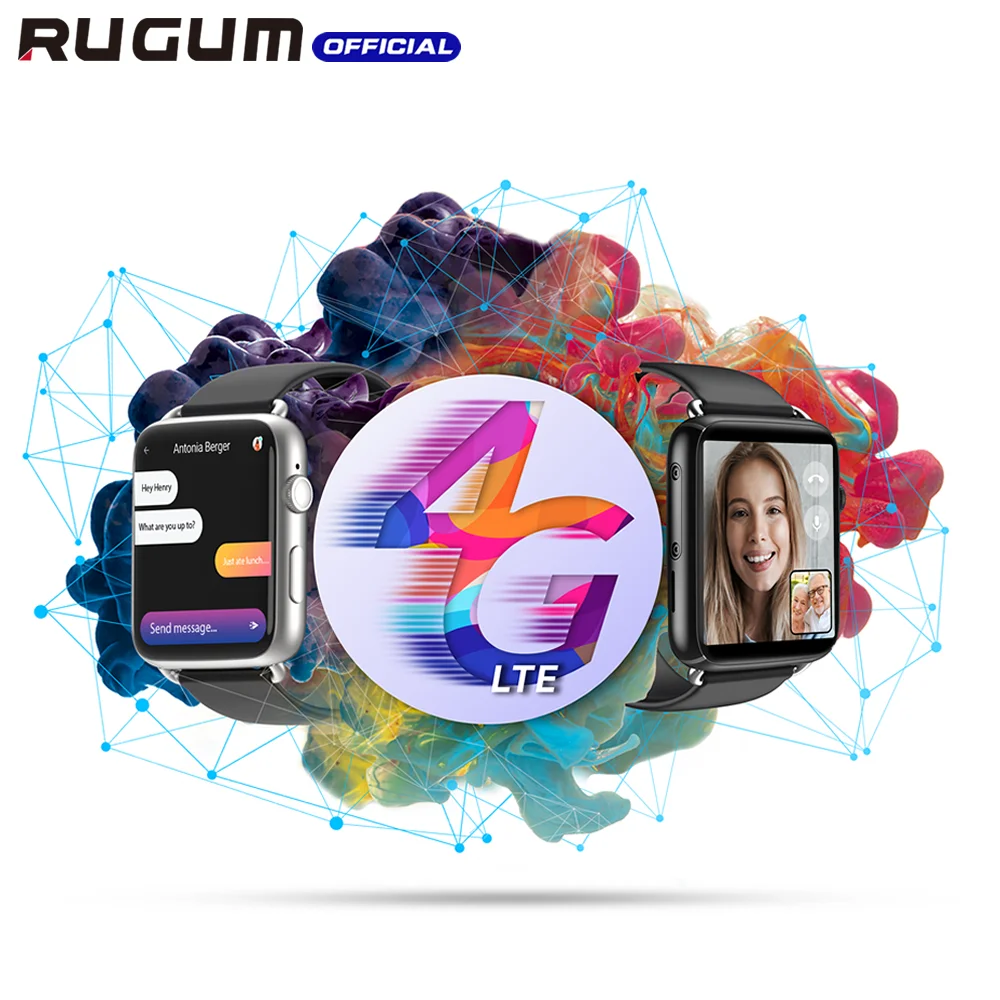 RUGUM DM20 4G Смарт-часы Android band фитнес-трекер кровяное давление водонепроницаемые часы монитор сна Шагомер Смарт-часы телефон