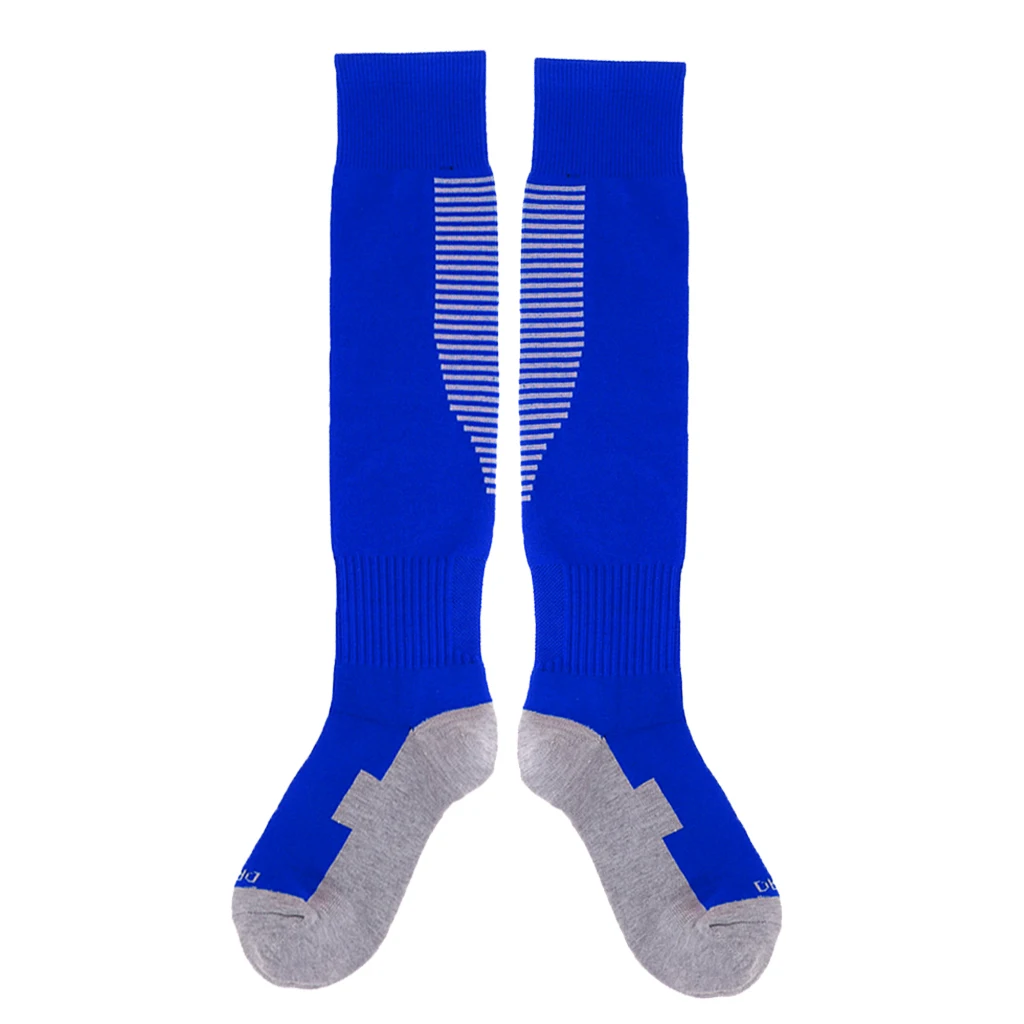 Football Socks Knee High Stripe Athletic Socks Sport Game Compression Stockings Breathable for Men Adults 