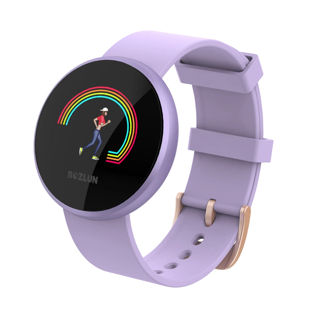 Bozlun женские Смарт часы для iPhone Android телефон с фитнес мониторинг сна водонепроницаемый пульт дистанционного управления камера gps авто Пробуждение экран - Цвет: B36 Purple