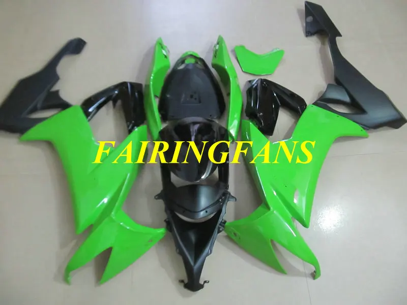 Обтекатель кузова мотоцикла для KAWASAKI Ninja ZX10R 08 09 10 ZX 10R 2008 2009 2010 зеленый черный