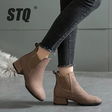 STQ/зимние женские ботинки; кроссовки; женские ботинки без застежки; зимние ботинки на среднем каблуке; Mujer; ботинки; Feminina; Q6-1