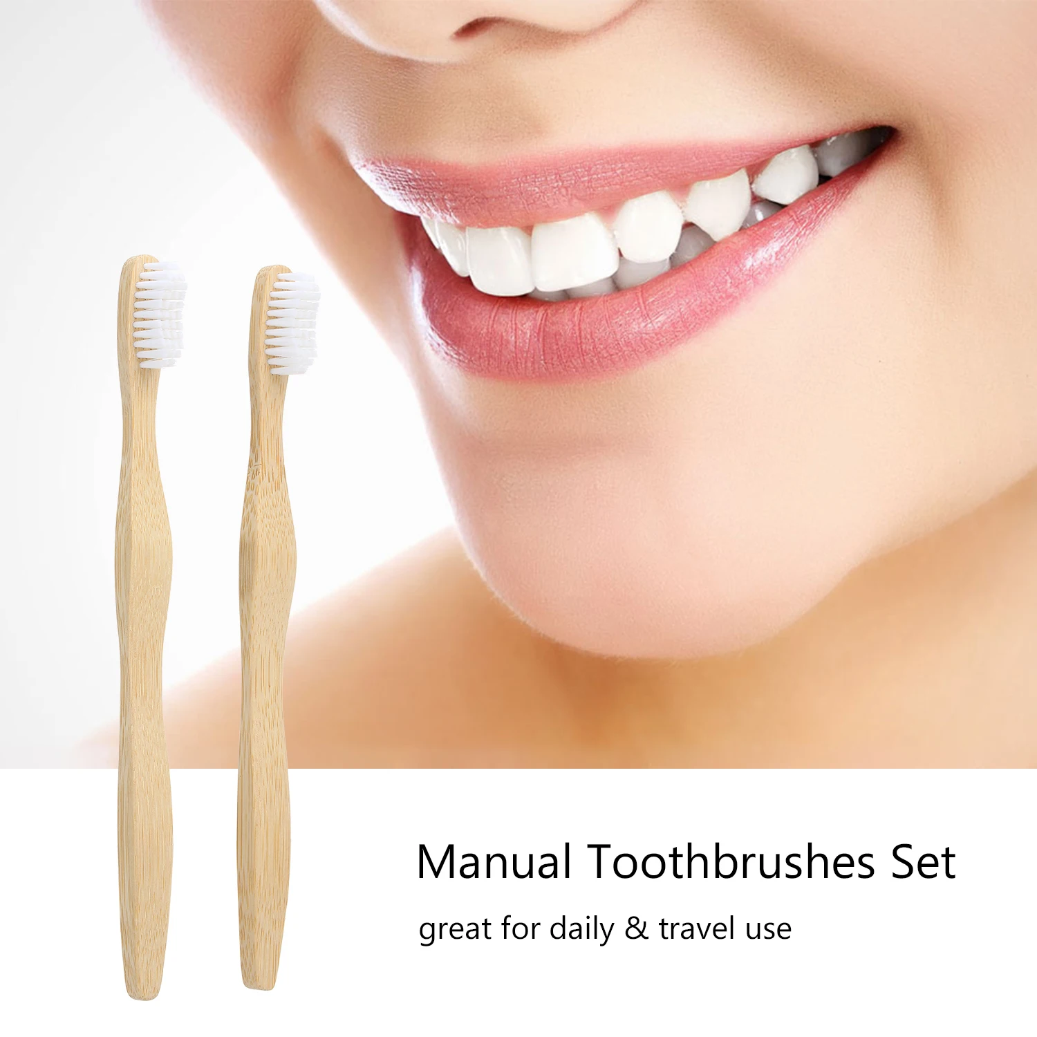 Ручная зубная щетка es набор бамбуковая зубная щетка с плотной щетиной для взрослых уход за полостью рта очищающая и остроумная зубная щетка es