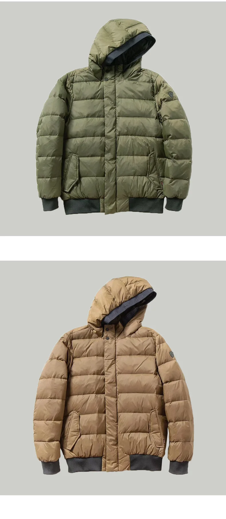 Esporte ao ar Viagens de Trabalho Branco para Baixo Novo Masculino Curto Inverno Quente Jaqueta Livre Trekking Marca Moda Solto Casual Pato Cabolsa Topos 4 Camping Hiking Down