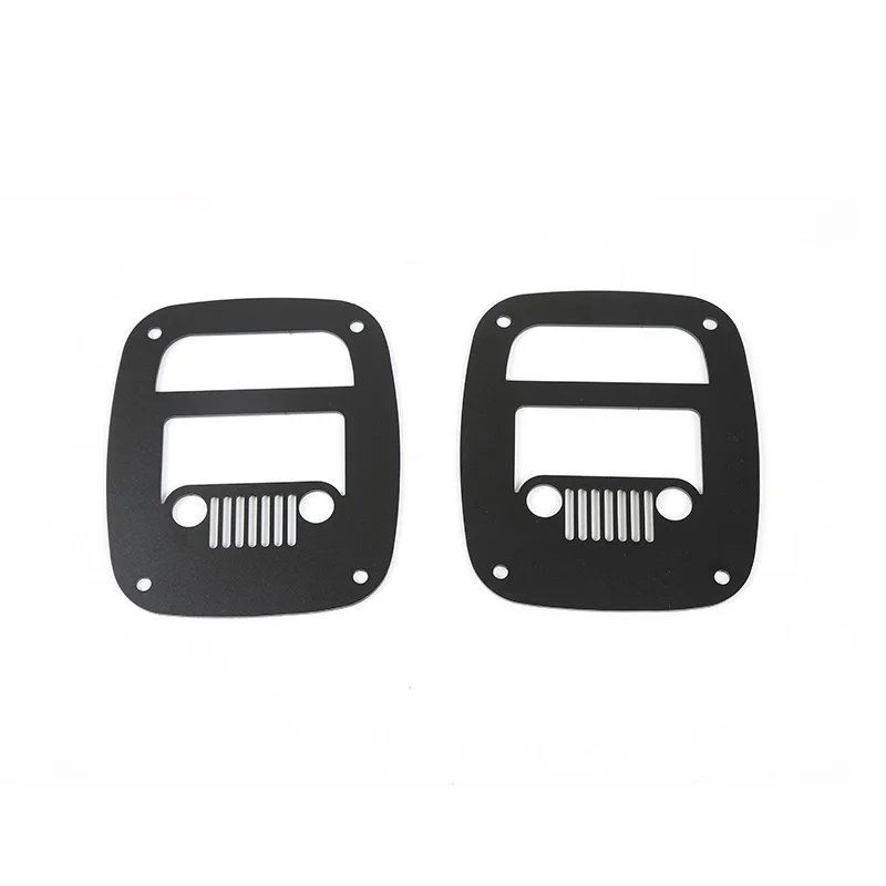 racing grill BAWA Автомобильный задний светильник, защитная алюминиевая наклейка для Jeep Wrangler TJ, задняя крышка лампы, украшение для Jeep Wrangler TJ 1997-2006 - Название цвета: racing grill