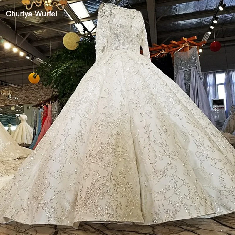 

LS21047 new real bridal gown 100% real original design OEM accepted long sleeves mariage off shoulder like white wedding dress