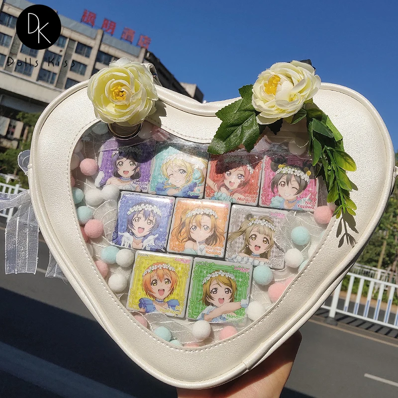 Японская дорожная школьная сумка JK для женщин 3D Love ITA на плечо мессенджер
