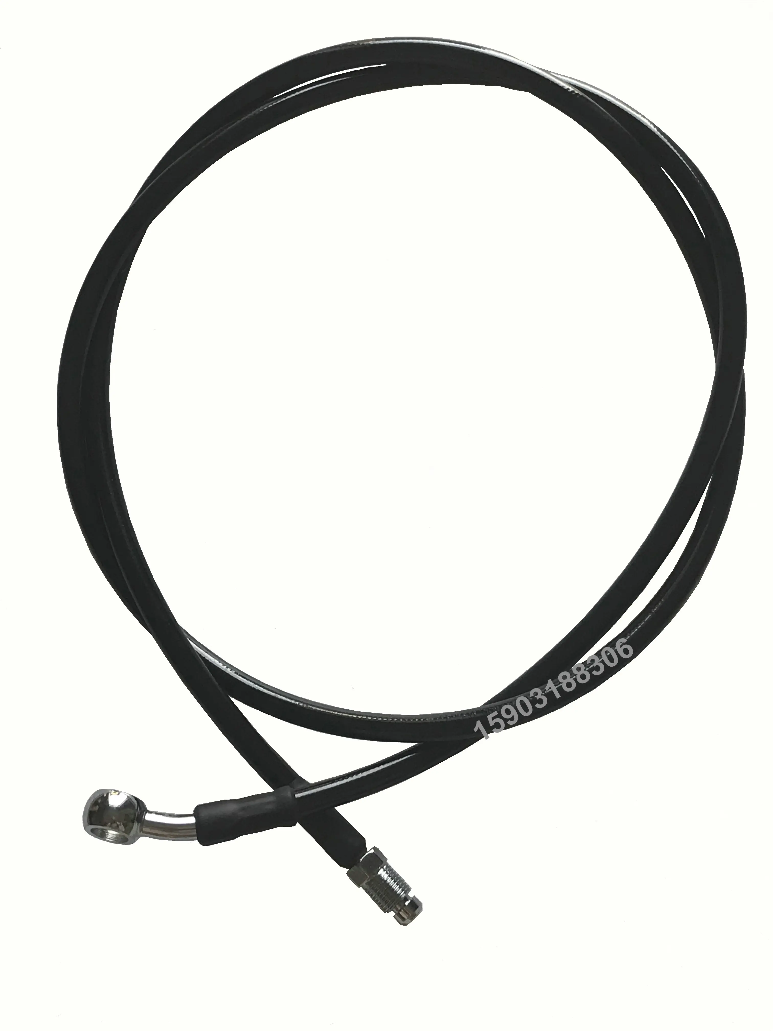 

PVC Covered Motorcycle Brake Oil Hose Line Stainless Steel Braided PTFE Pipe With 28 Degree Banjo Fittings And Outer Filament